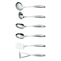Set ustensile bucatarie din inox, 7 piese - Zokura
