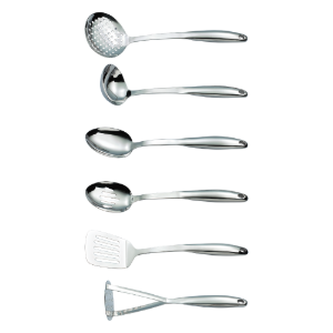 Set ustensile bucatarie din inox, 7 piese - Zokura