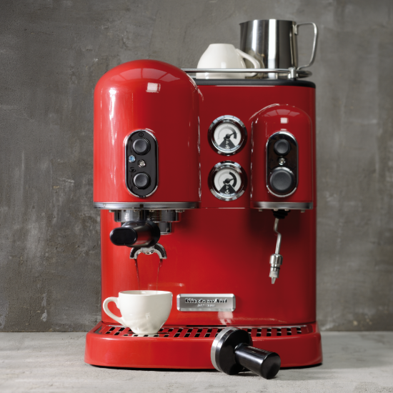 Espressor electric Artisan, Empire Red, 1300 W - KitchenAid