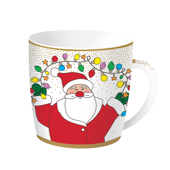 Cana Craciun "Christmas Friends - Santa" 350 ml portelan - Nuova R2S