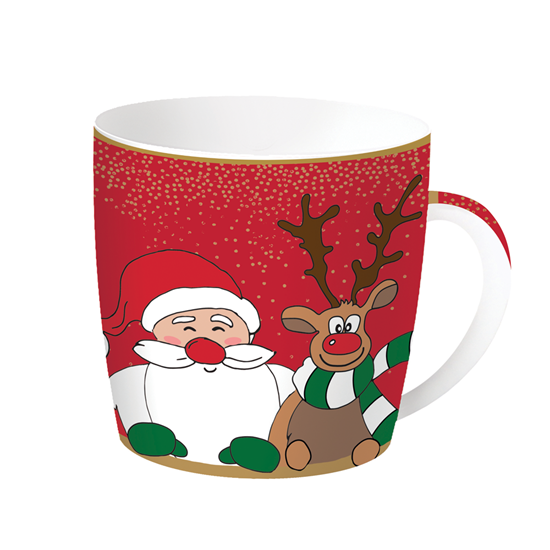 Cana Craciun "Christmas Friends - Santa&Rudolf" 350 ml portelan - Nuova R2S