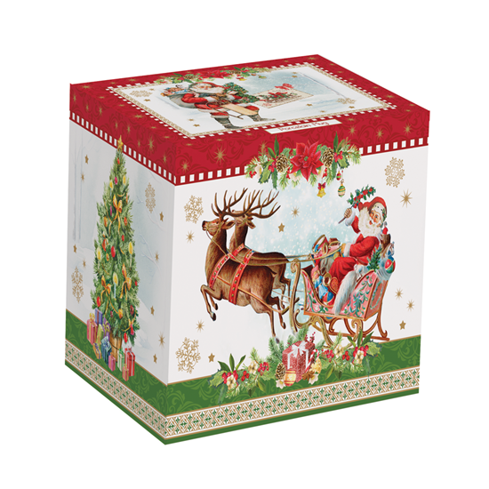 Cana din portelan rosie "Vintage Christmas" 350 ml, rosu - Nuova R2S
