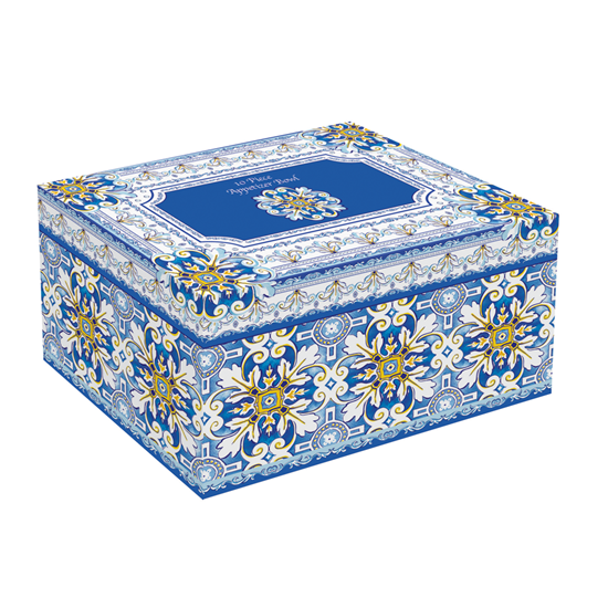 Set bol cu suport + 8 betisoare aperitive "Maiolica" albastru - Nuova R2S