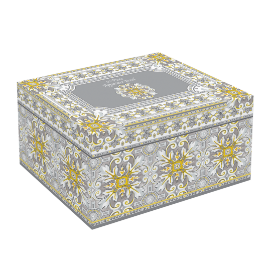 Set bol cu suport + 8 betisoare aperitive "Maiolica" gri - Nuova R2S