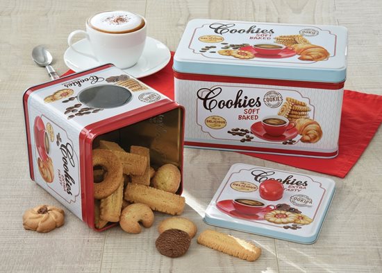 Cutie metalica pentru biscuiti "Cookies" 13 x 13 x 14.5 cm - Nuova R2S
