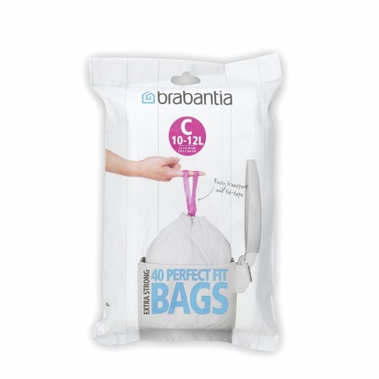 Saci de gunoi cod C, 10-12 L, 40 buc. - Brabantia