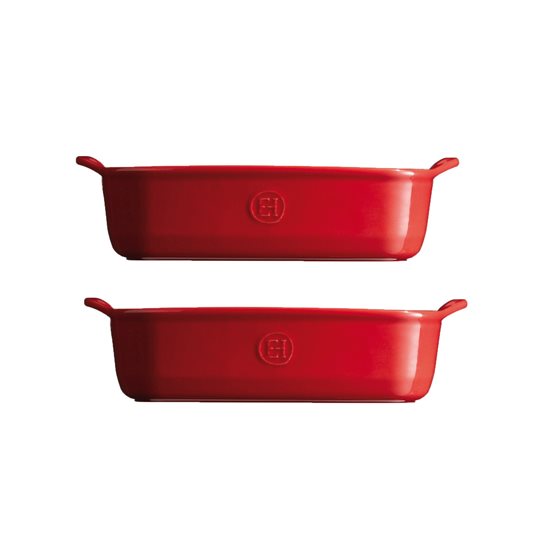 Set 2 tavi Burgundy pentru cuptor, 22 x 14 cm - Emile Henry