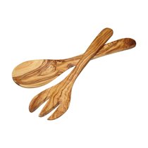 Set 2 ustensile salata, 29 cm, lemn de maslin - Kitchen Craft