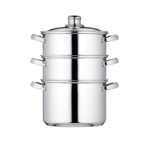 Set oale multietajate pentru gatit la aburi, inox, 20cm - Kitchen Craft