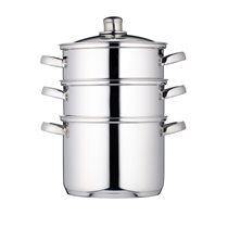 Set oale multietajate pentru gatit la aburi, inox, 22cm - Kitchen Craft
