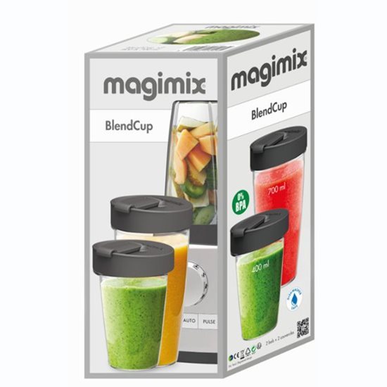 Set 2 recipiente "Blend Cup ToGo" pentru blender - Magimix
