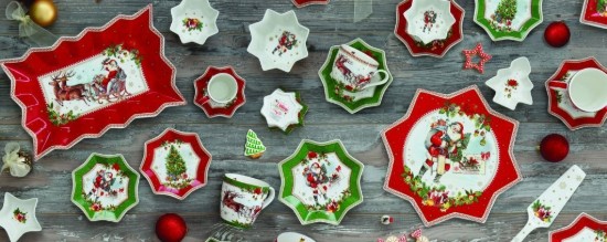 Set 4 mini boluri din portelan "Vintage Christmas" - Nuova R2S