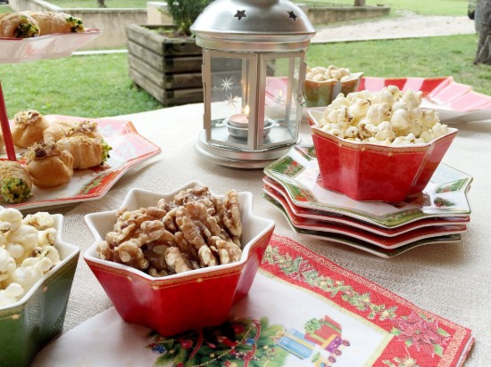 Set 4 mini boluri din portelan "Vintage Christmas" - Nuova R2S