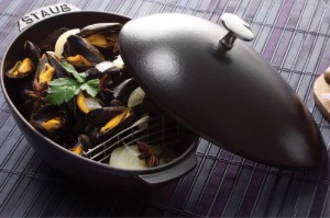 Vas preparare scoici, fonta, 25cm/2L, Black - Staub