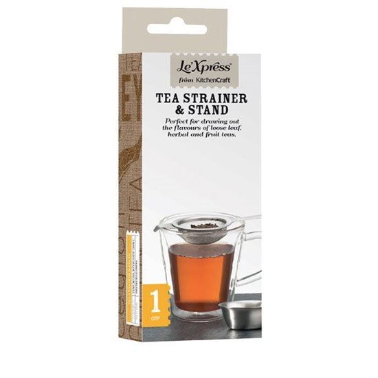 Strecuratoare cu suport LE’XPRESS pentru ceai din inox - Kitchen Craft