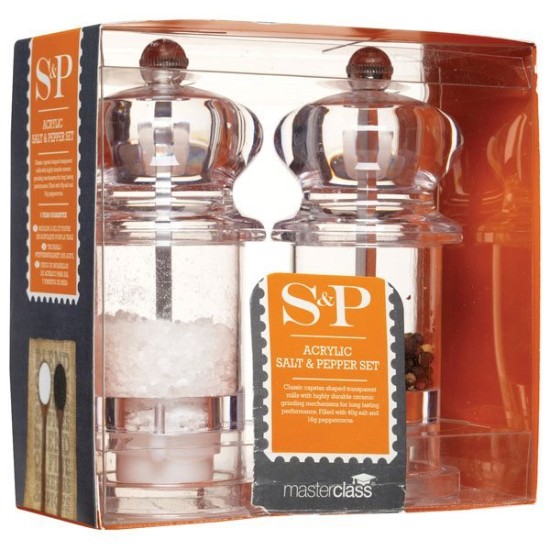 Set 2 rasnite sare si piper 13 cm - MasterClass