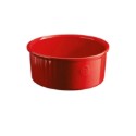 Tava ceramica pentru souffle, 23 x 21,5 cm/2,2L, Burgundy - Emile Henr