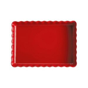Tava tarte, ceramica, 33,5x24cm/1,9L, Burgundy - Emile Henry