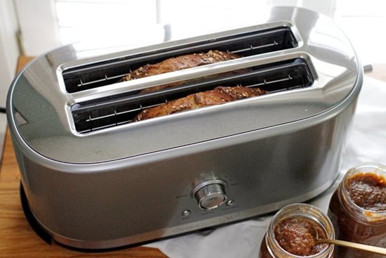 Prajitor de paine 2 sloturi si control manual 1200W, Contour Silver - KitchenAid