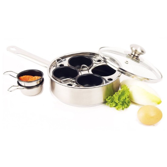 Tigaie Gourmet, cu capac, inox, 22 cm - Demeyere