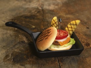 Tigaie grill, fonta, 16x16 cm - LAVA