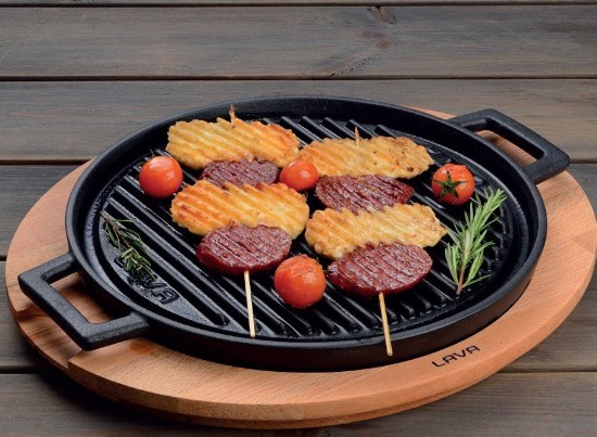 Grill fonta, cu suport, 28 cm - LAVA