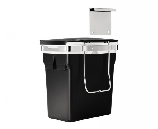 Cos de gunoi, 10 L, plastic, Negru - simplehuman