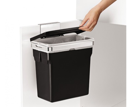 Cos de gunoi, 10 L, plastic, Negru - simplehuman