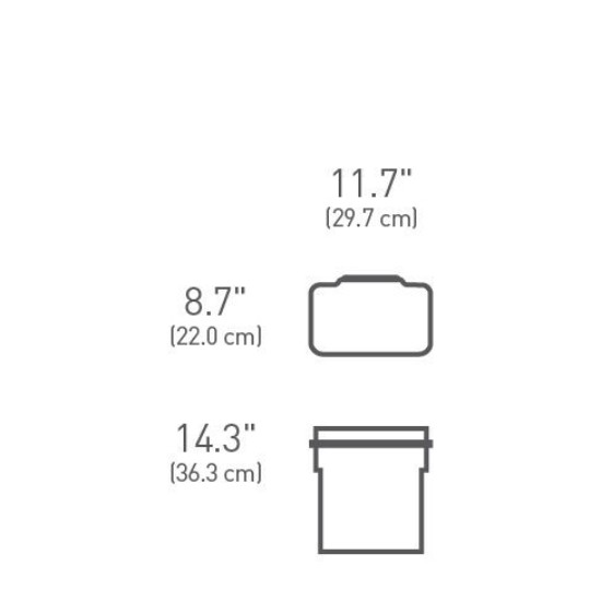 Cos de gunoi, 10 L, plastic, Negru - simplehuman