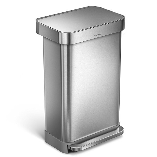 Cos de gunoi cu pedala, 45 L, inox, Brushed - simplehuman