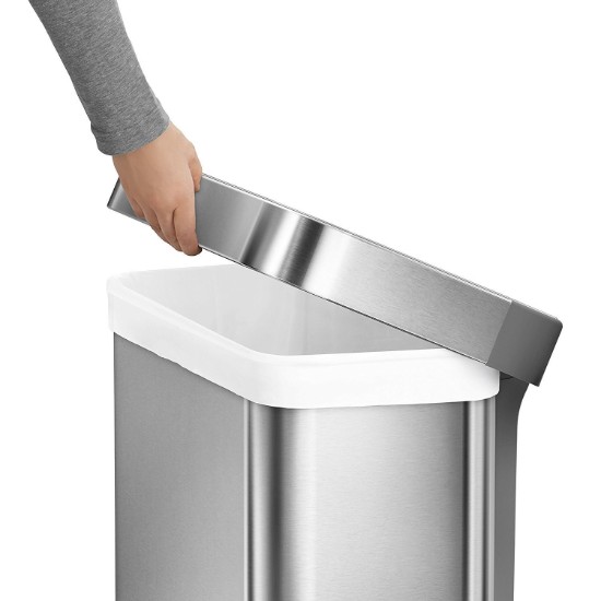 Cos de gunoi cu pedala, 55 L, inox, Brushed - simplehuman