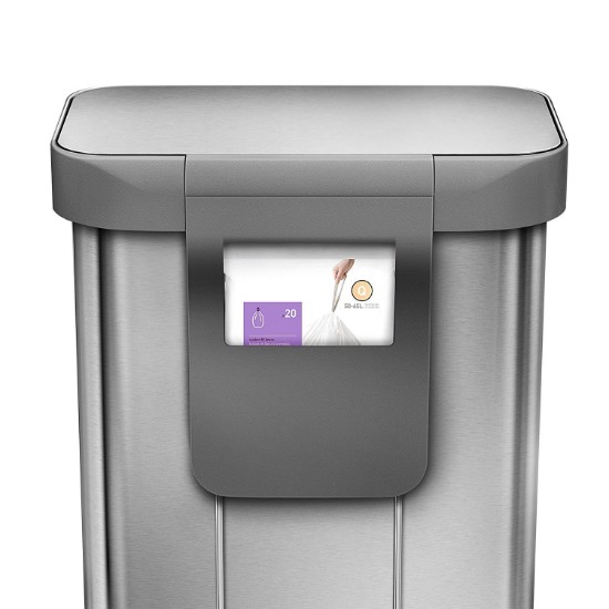 Cos de gunoi cu pedala, 55 L, inox, Brushed - simplehuman