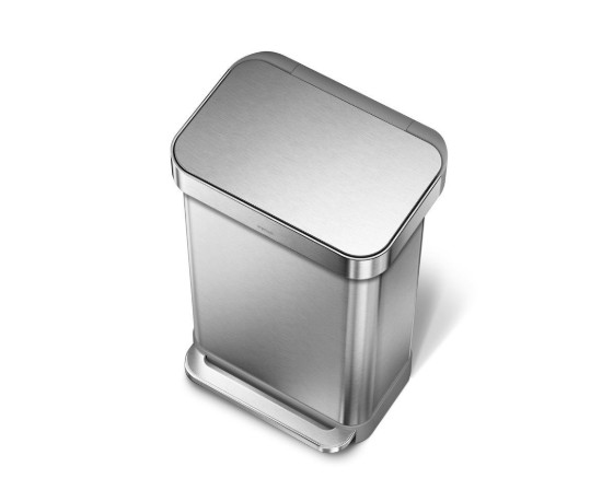 Cos de gunoi cu pedala, 55 L, inox, Brushed - simplehuman