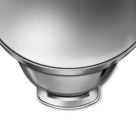 Cos de gunoi cu pedala, semi-rotund, 45 L, inox, Brushed - simplehuman