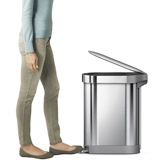 Cos de gunoi cu pedala, 45 L, Stainless Steel - simplehuman