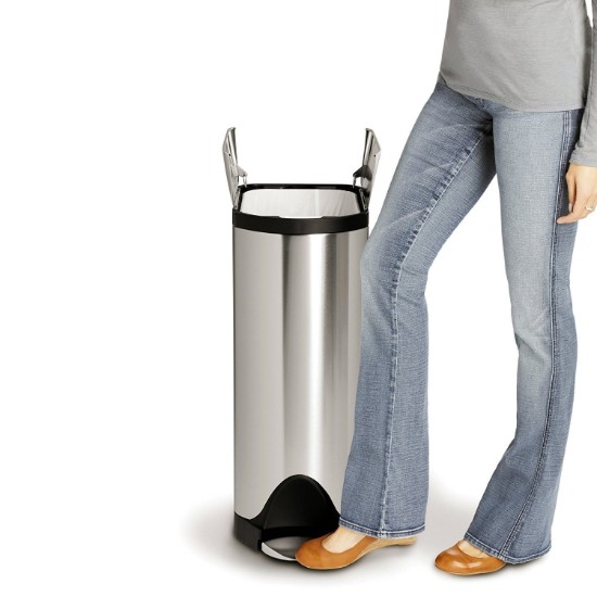 Cos de gunoi cu pedala, 45 L, inox - simplehuman