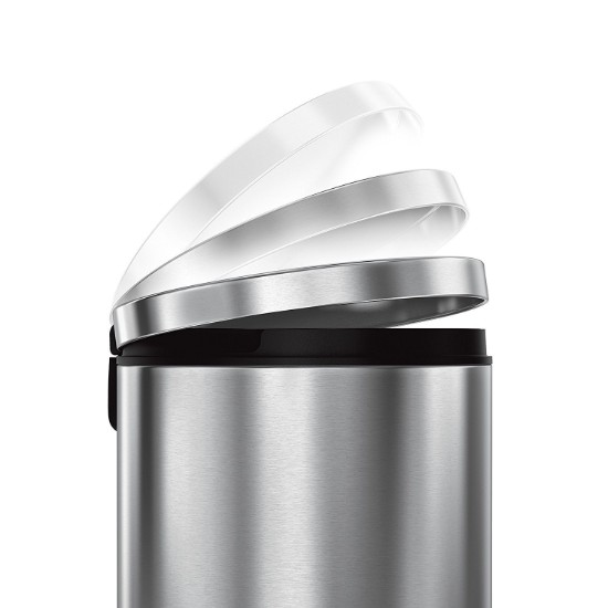 Cos de gunoi rotund, cu pedala, 30 L, inox, Brushed - simplehuman