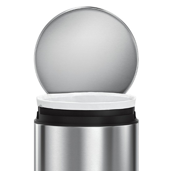 Cos de gunoi rotund, cu pedala, 30 L, inox, Brushed - simplehuman