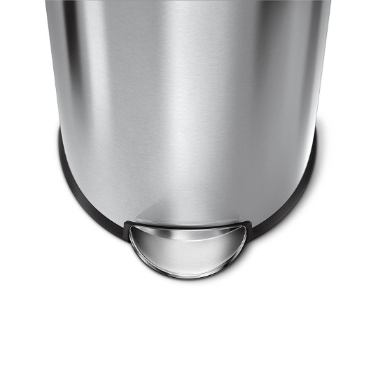 Cos de gunoi rotund, cu pedala, 30 L, inox, Brushed - simplehuman
