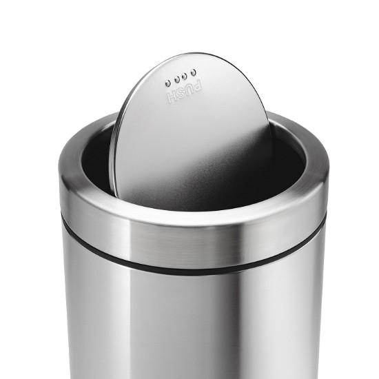 Cos de gunoi, cu capac batant, 55 L, inox, Brushed - simplehuman