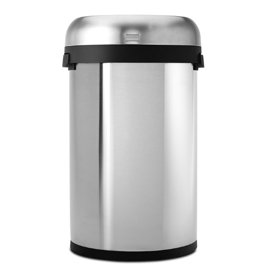 Cos de gunoi rotund, fara capac, 60 L, inox, Brushed - simplehuman