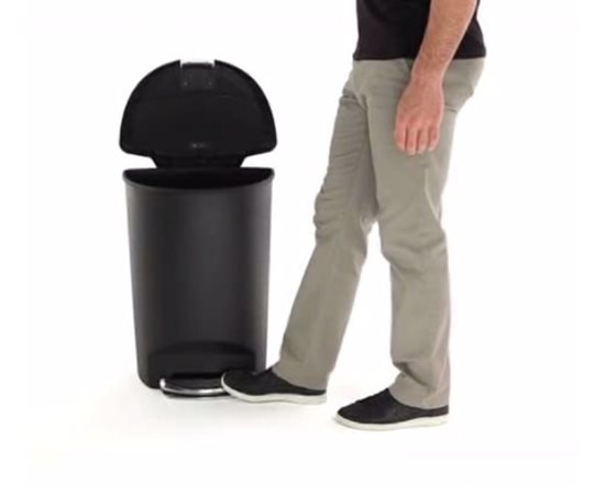 Cos de gunoi cu pedala, 50 L, plastic - simplehuman