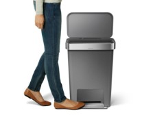 Cos de gunoi cu pedala, 45 L, plastic, Gri  - simplehuman