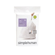 Saci de gunoi cod G, 30 L/ 20 buc, plastic - simplehuman