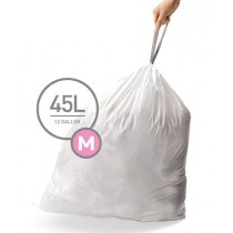 Saci de gunoi cod M, 45 L/ 20 buc, plastic - simplehuman