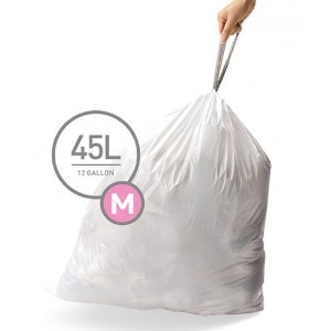 Saci de gunoi cod M, 45 L/ 20 buc, plastic - simplehuman