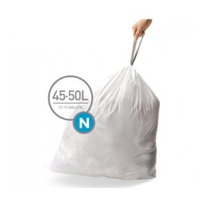 Saci de gunoi cod N, 45-50 L/ 20 buc, plastic - simplehuman