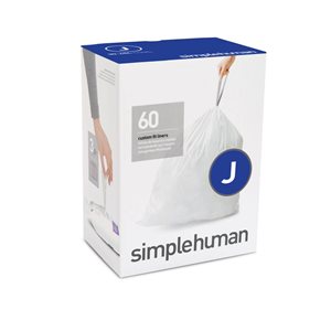 Saci de gunoi cod J, 30-45 L/ 60 buc., plastic - simplehuman
