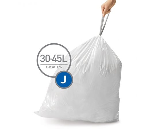 Saci de gunoi cod J, 30-45 L/ 60 buc. plastic - simplehuman