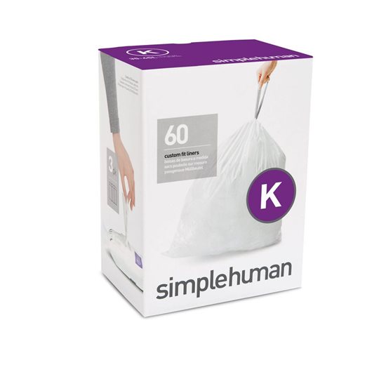 Saci de gunoi cod K, 35-45 L/ 60 buc., plastic - simplehuman